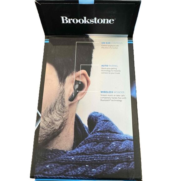 New Brookstone Infinitylink Touch Control Wireless Bluetooth Earphones Earbuds - Picture 2 of 5
